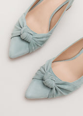 Knot Block Heel - Pale Green