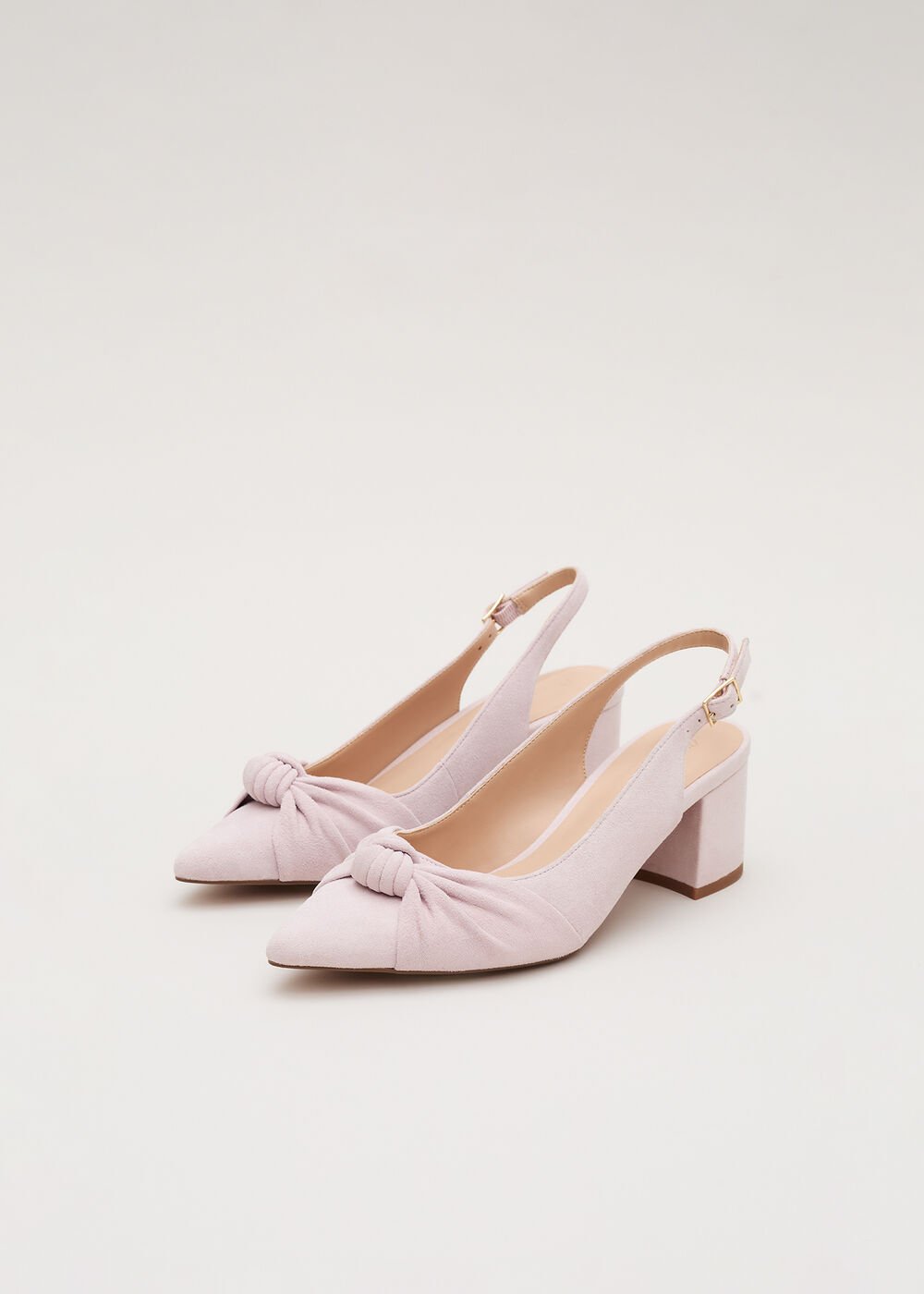 Knot Block Heel - Antique Rose