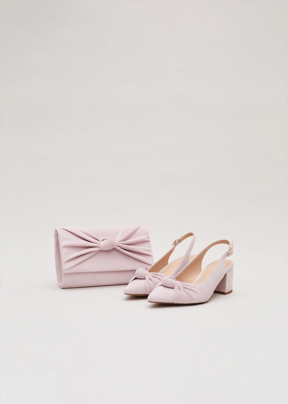 Knot Block Heel - Antique Rose