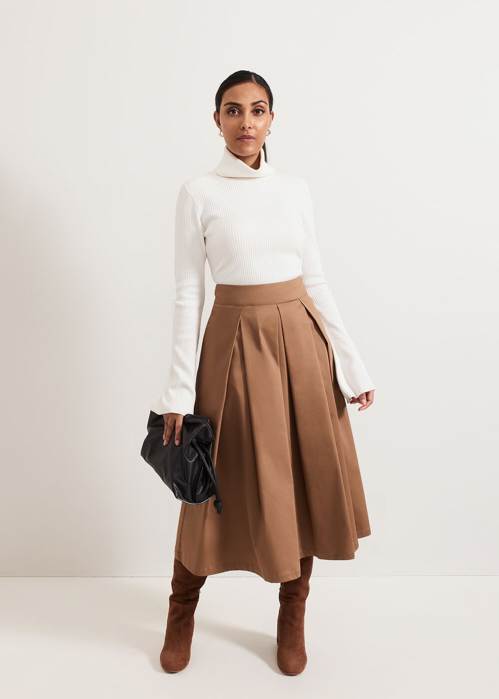Trinity Petite Skirt - Brown