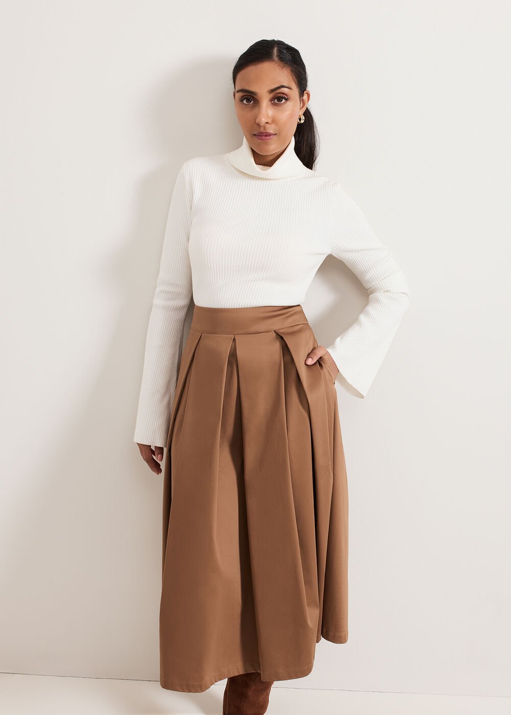 Trinity Petite Skirt - Brown