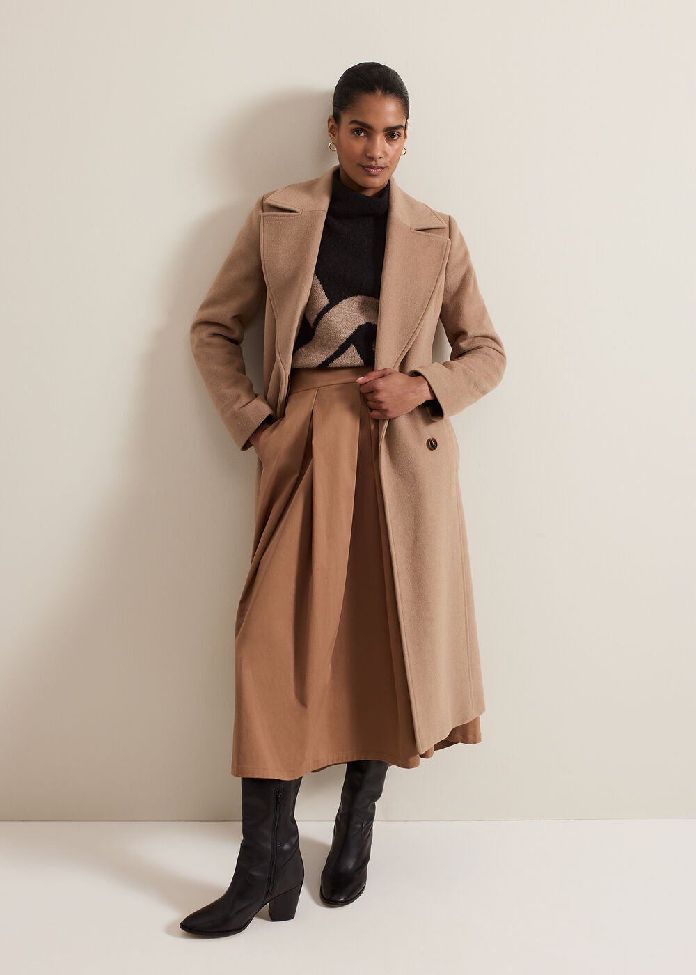 Trinity Petite Skirt - Brown