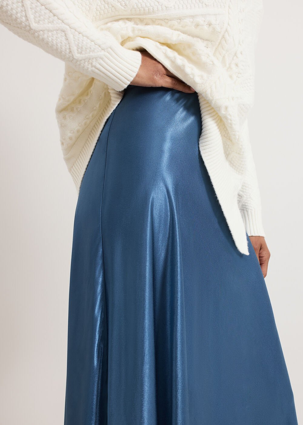 Orla Slip Skirt - Blue