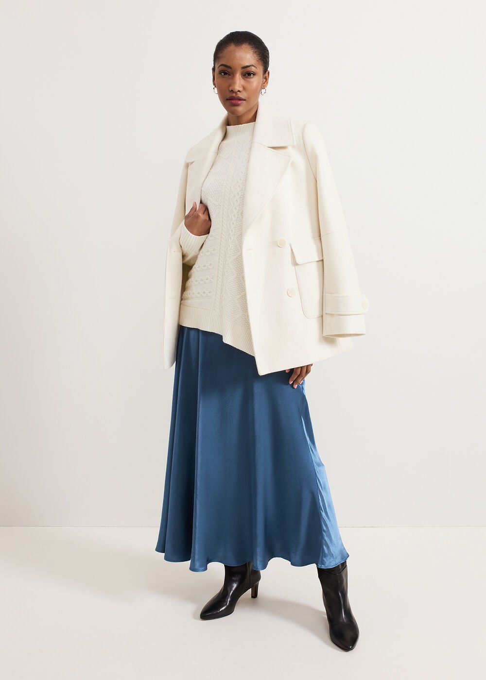 Orla Slip Skirt - Blue