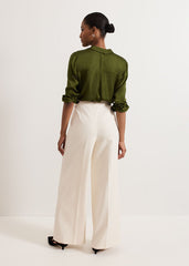 Elodie Wool Trouser - White