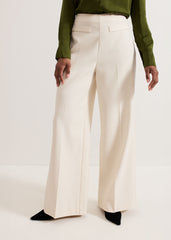 Elodie Wool Trouser - White