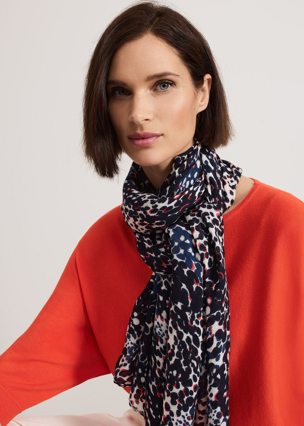 Circle Print Scarf - Multi