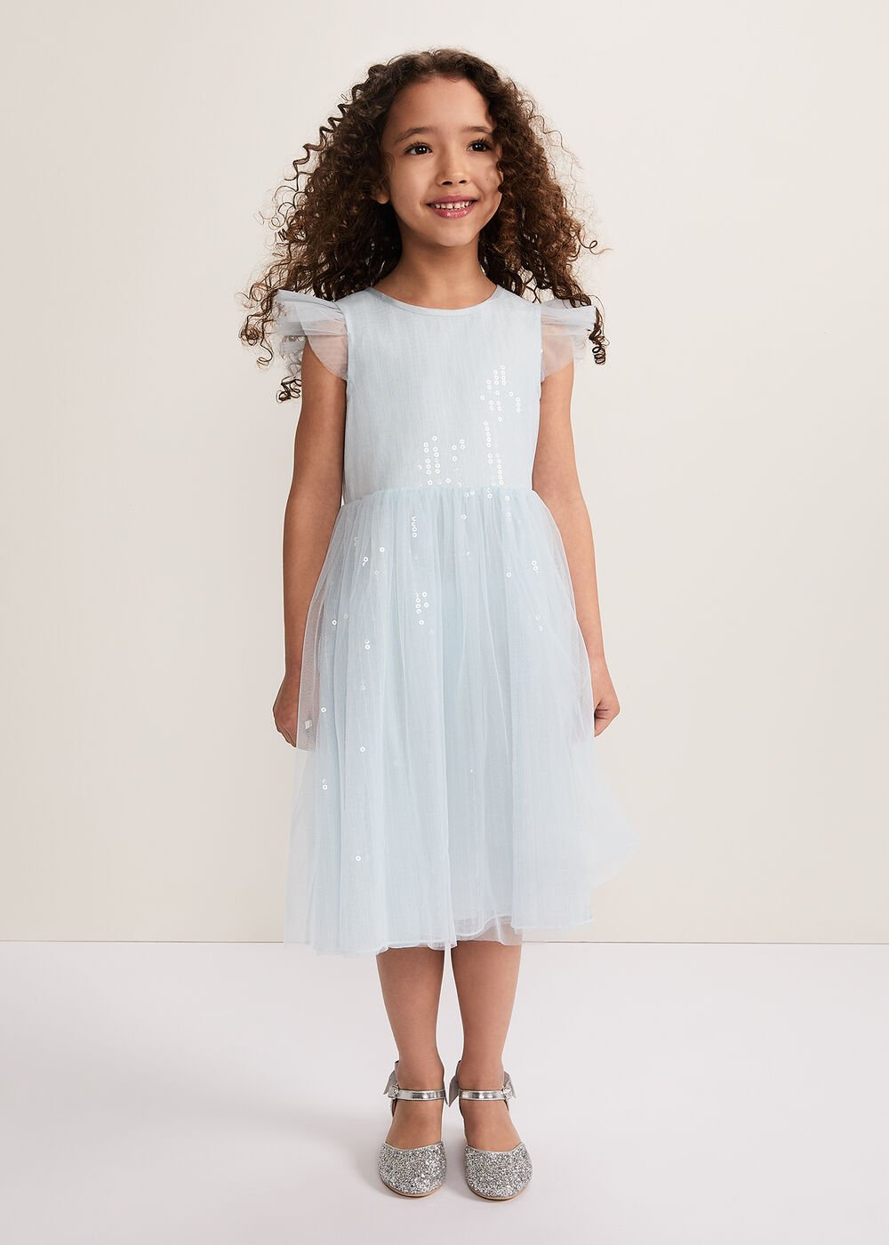 Kaya Sequin Dress - Pale Blue