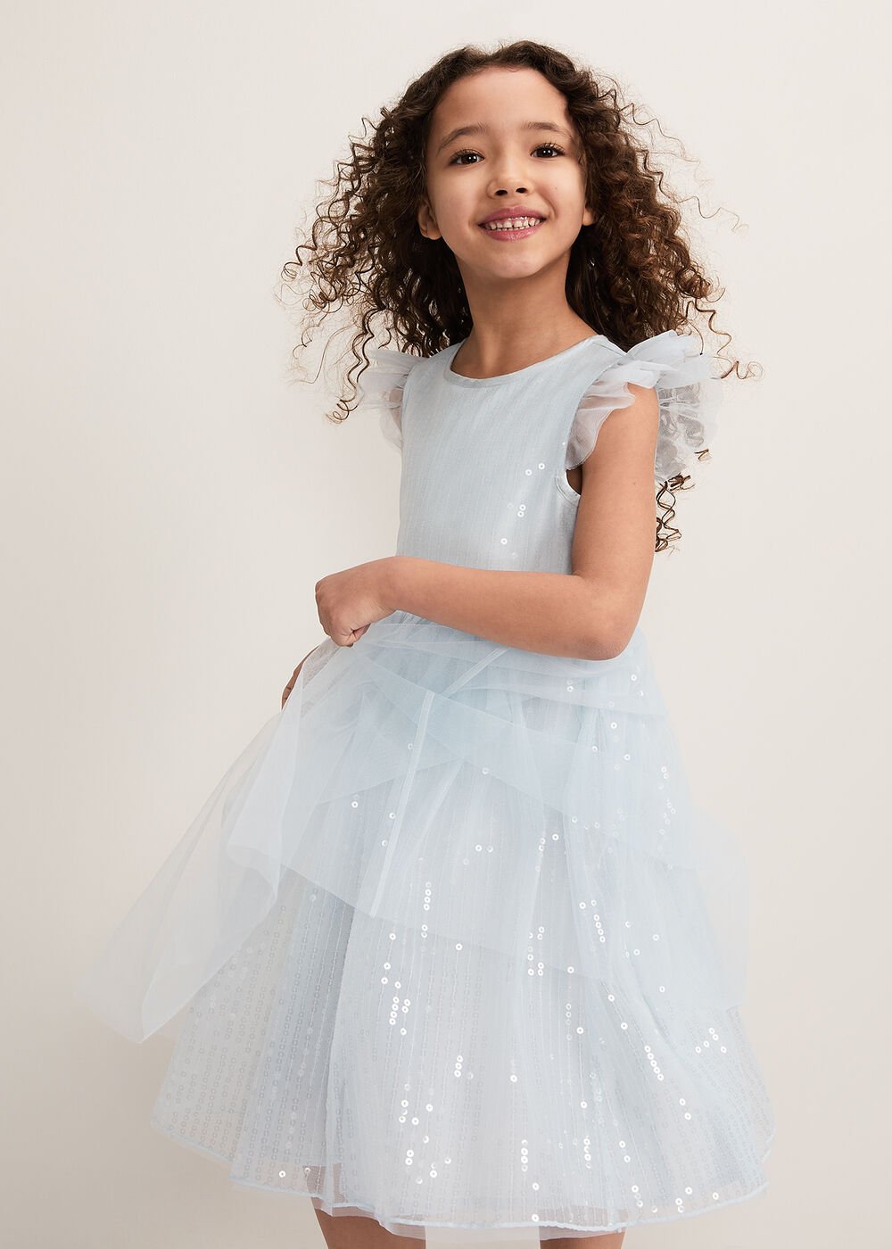 Kaya Sequin Dress - Pale Blue