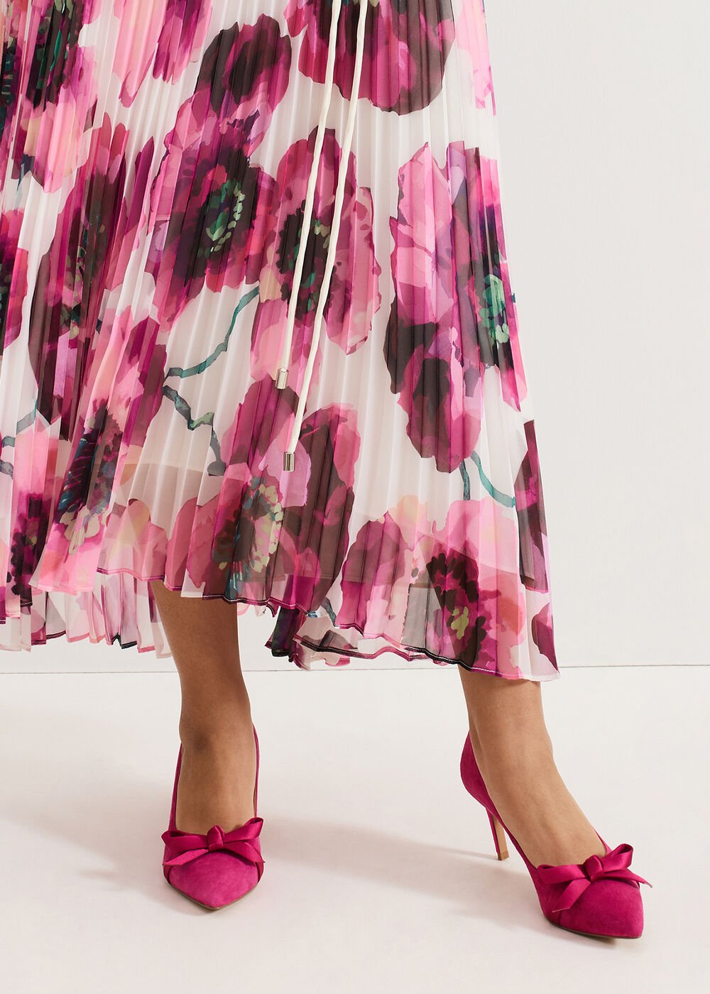 Pink Suede Bow Shoe - Pink