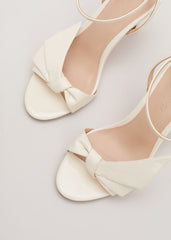 Ivory Bow Sandal - Ivory