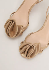 Gold Flower Strappy - Gold