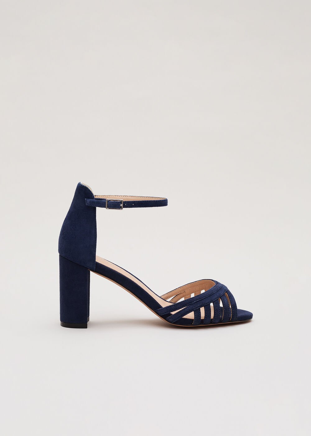 Navy Block Heel - Navy