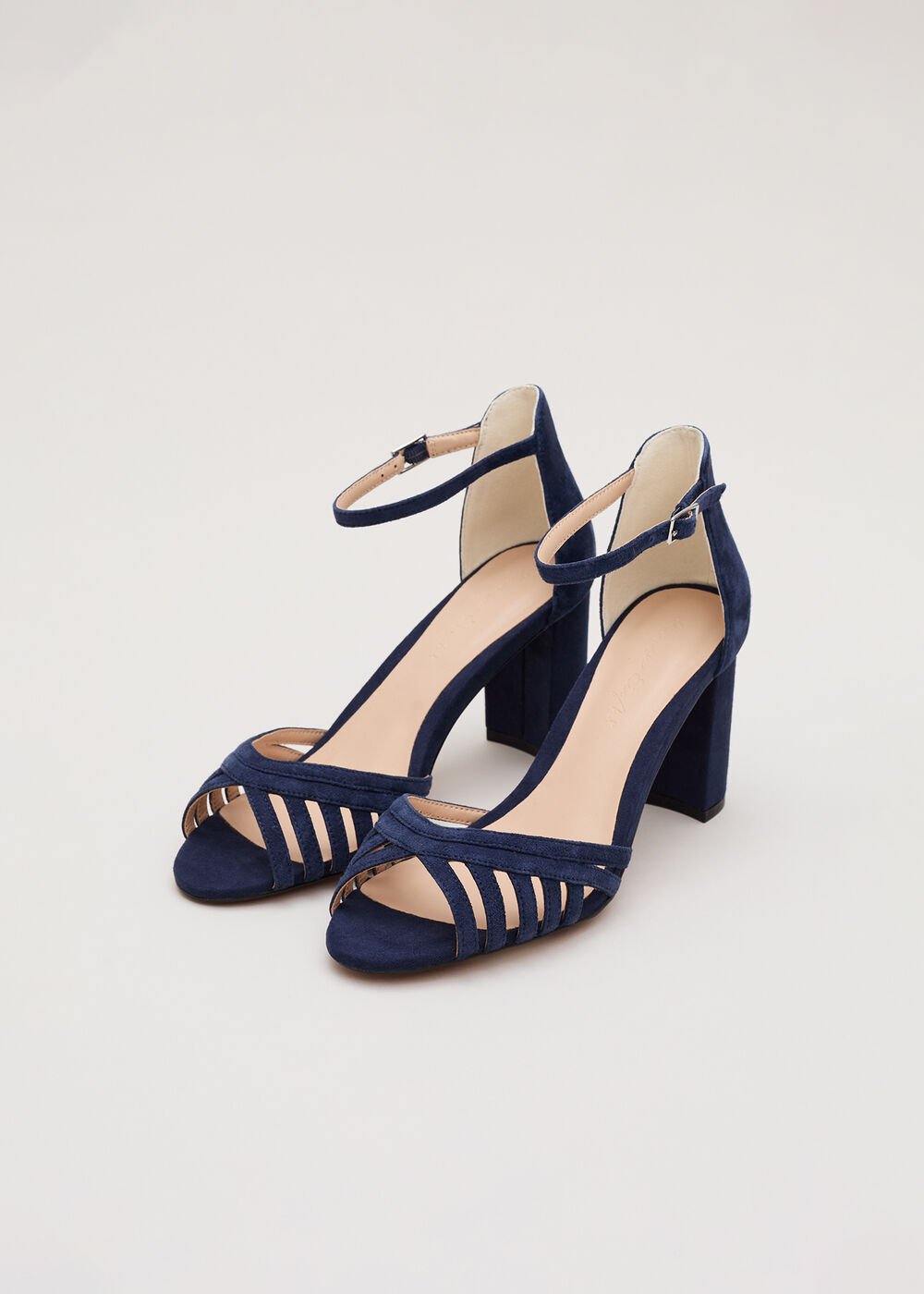 Navy Block Heel - Navy