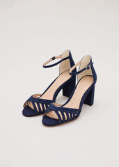Navy Block Heel - Navy
