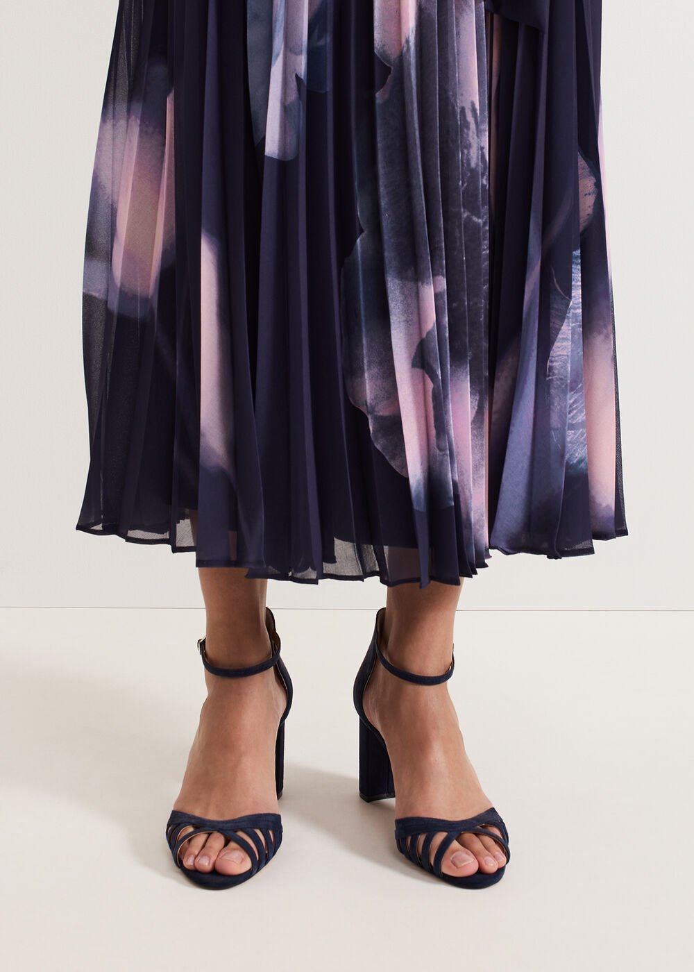 Navy Block Heel - Navy