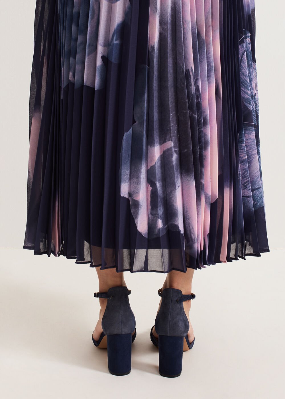 Navy Block Heel - Navy