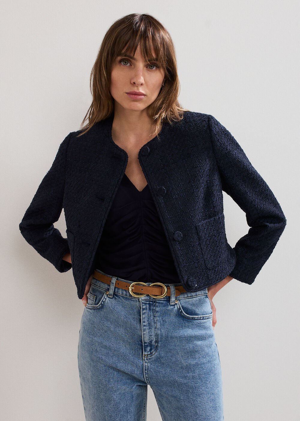Ripley Boucle Jacket - Navy