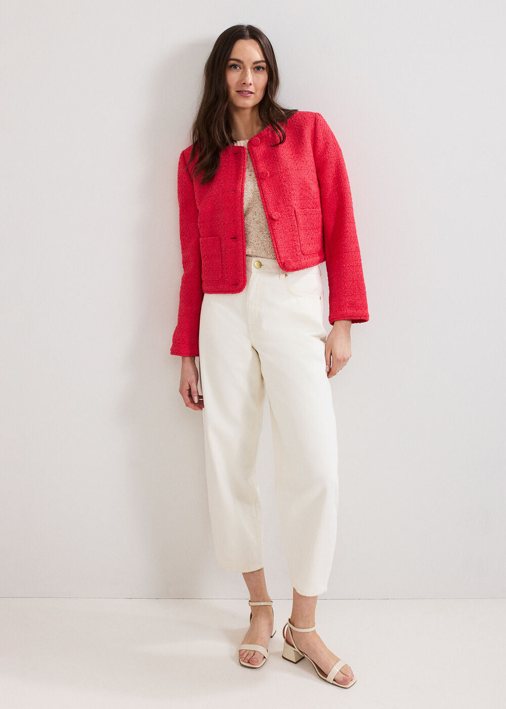 Ripley Boucle Jacket - Coral