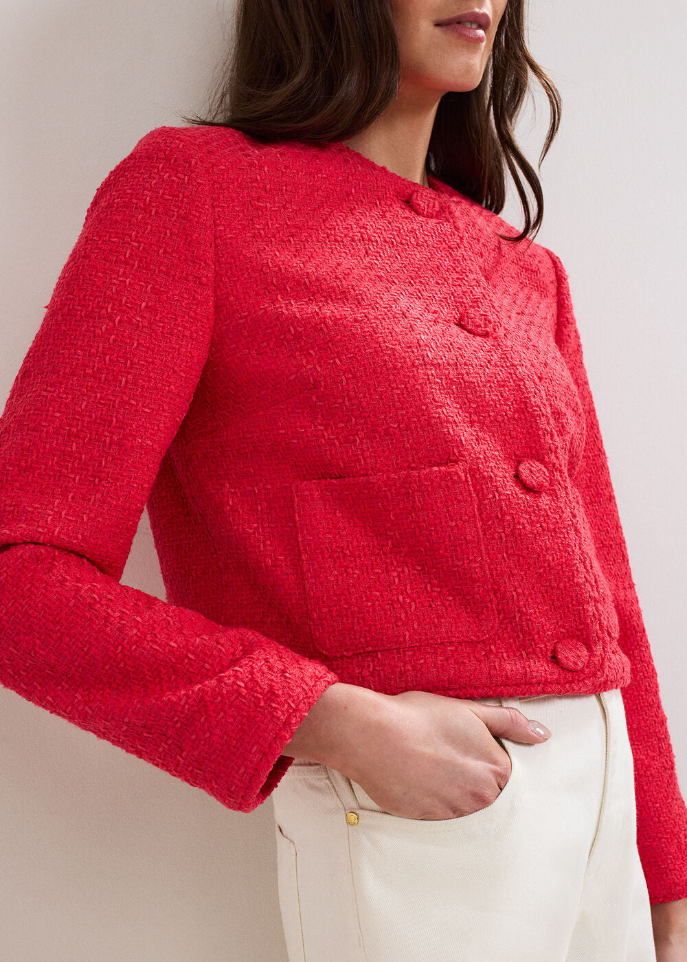 Ripley Boucle Jacket - Coral