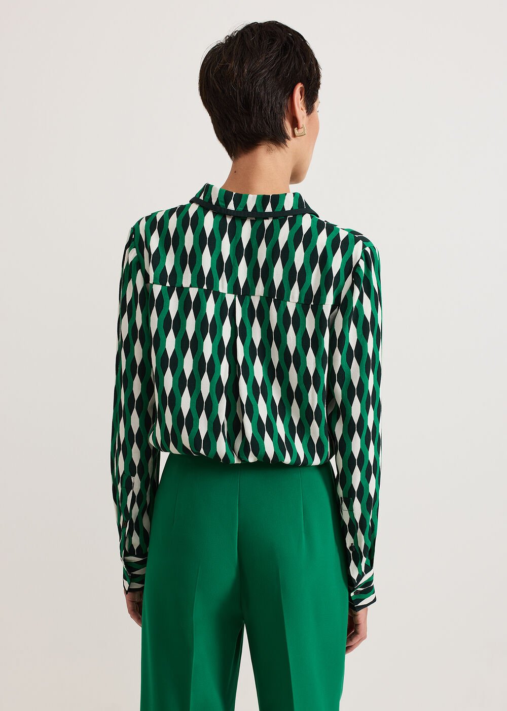 Rita Geo Print Shirt - Green