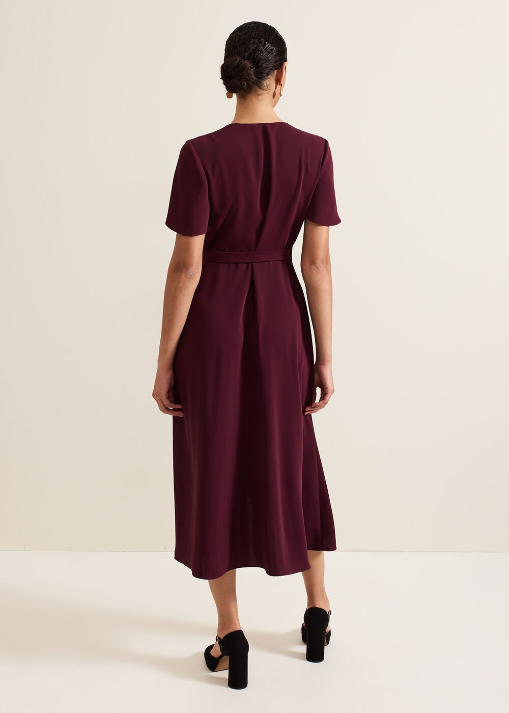 Julissa Wrap Dress - Burgundy