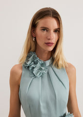 Senita Floral Dress - Eau De Nil