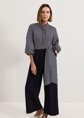 Bree Stripe Jumpsuit - Navy