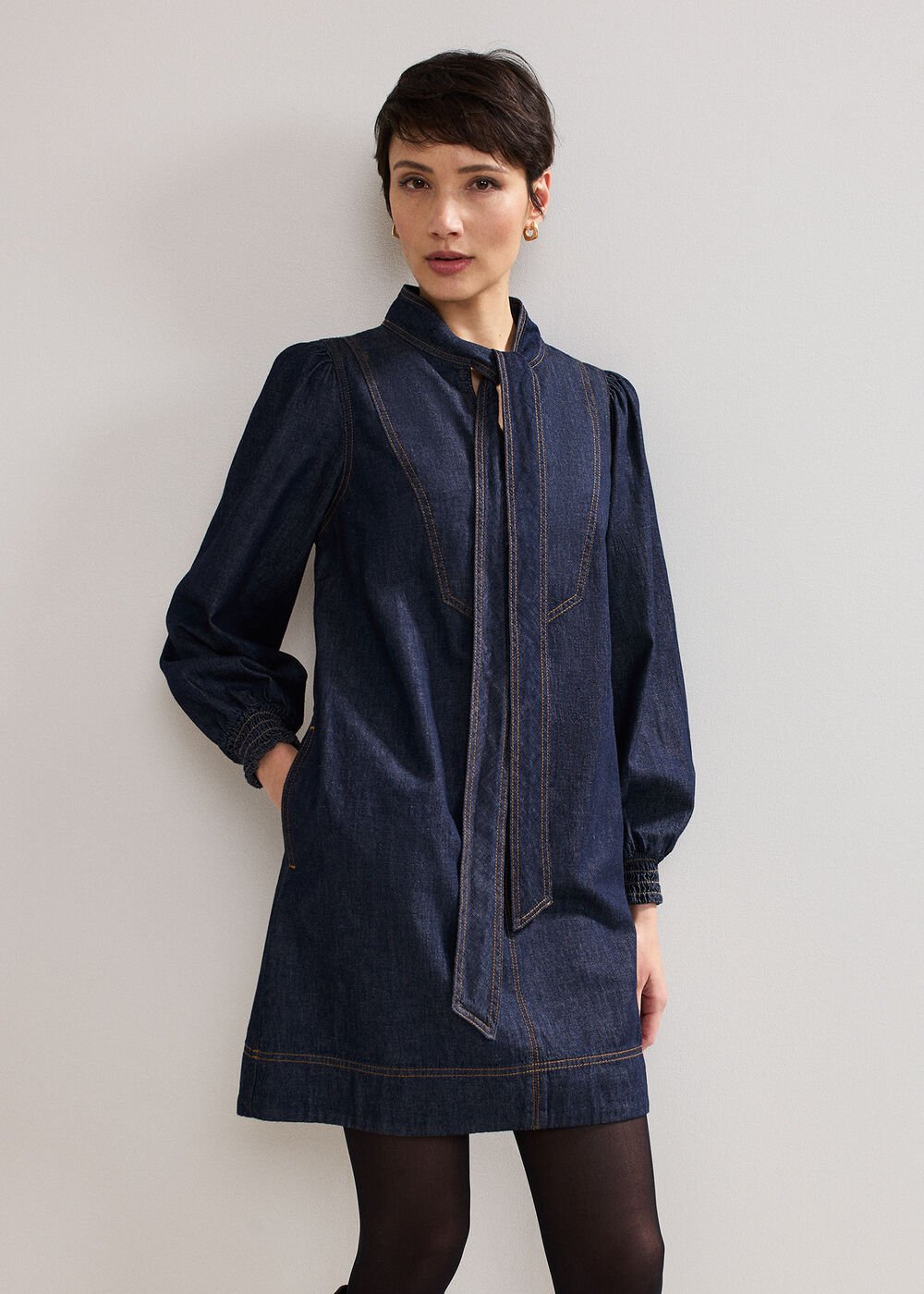 Peggie Denim Dress - Blue