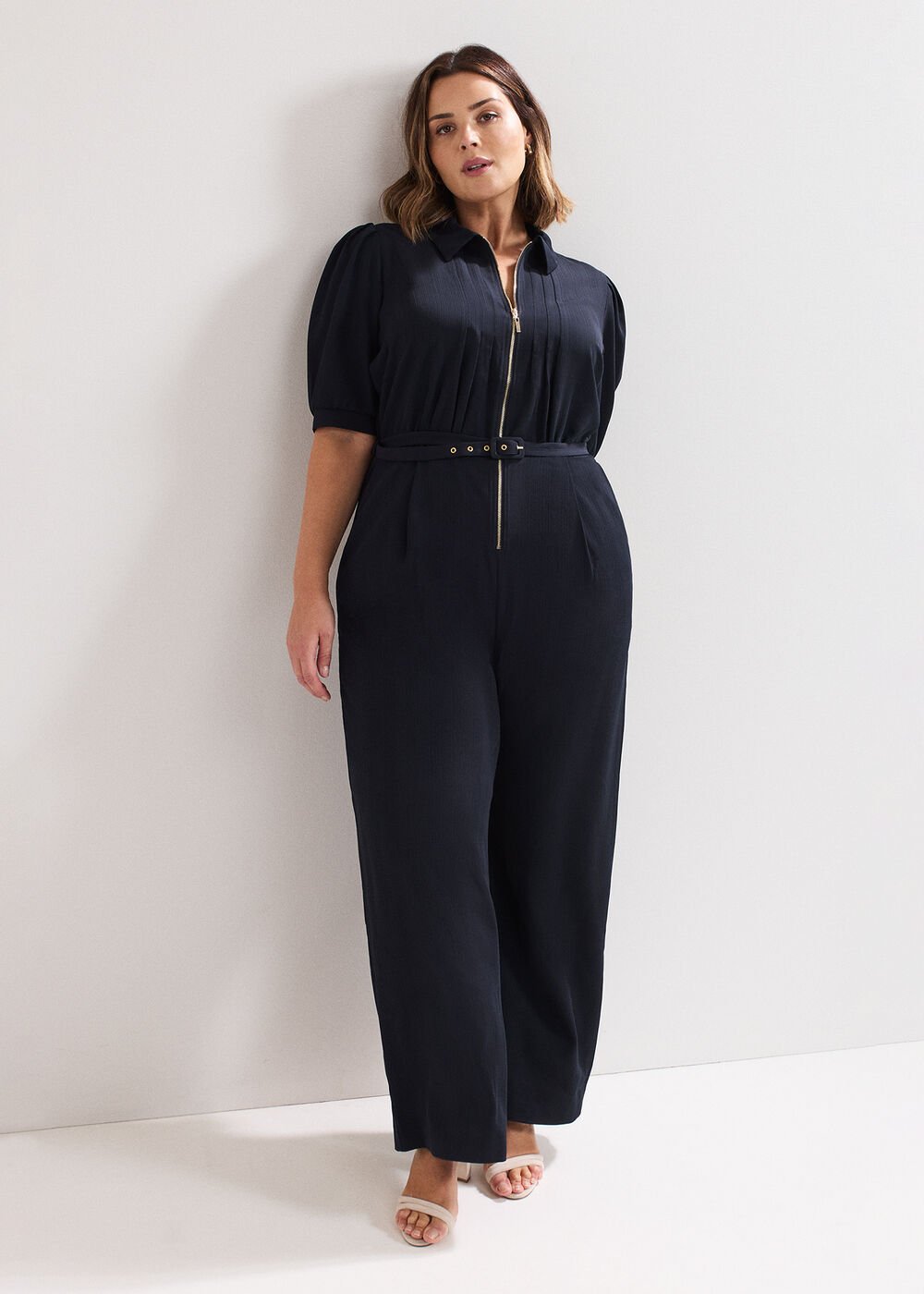 Candice Zip Jumpsuit - Navy