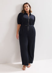 Candice Zip Jumpsuit - Navy