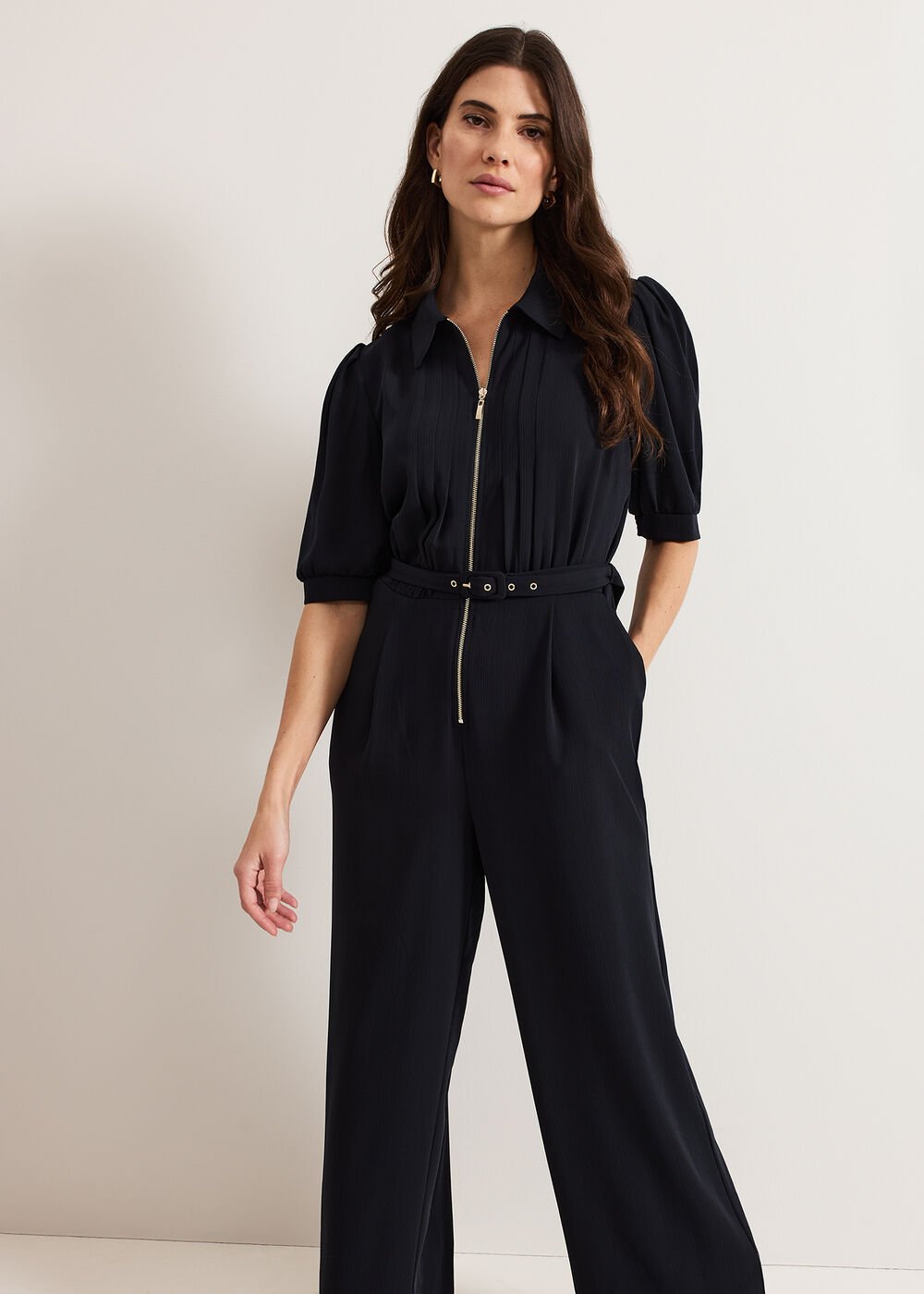Candice Zip Jumpsuit - Navy
