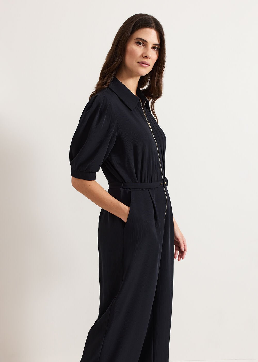 Candice Zip Jumpsuit - Navy