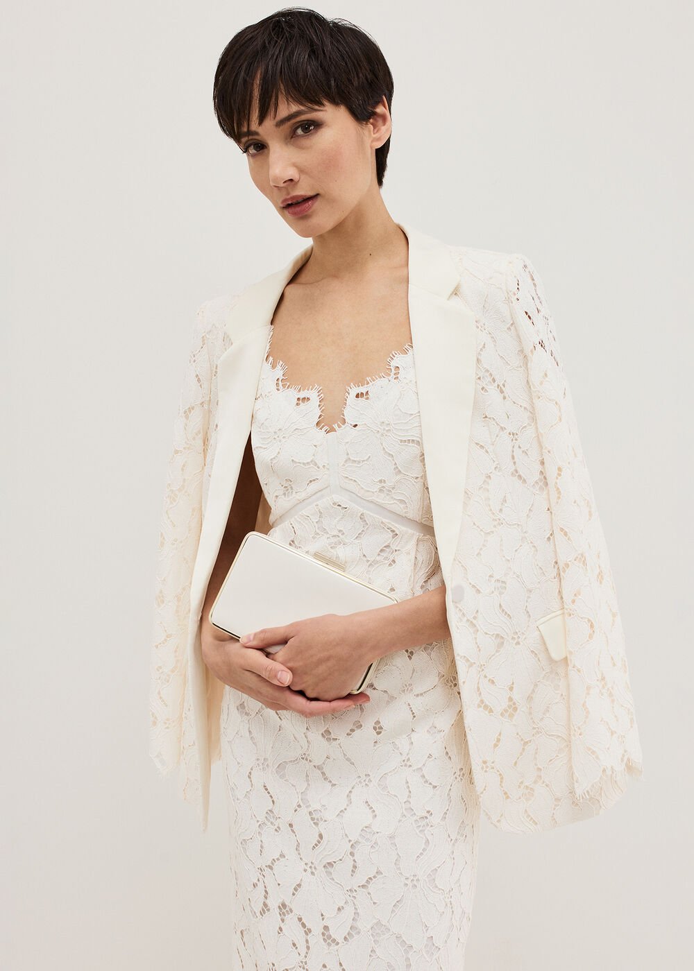 Gracie Lace Midi Dress - Ivory