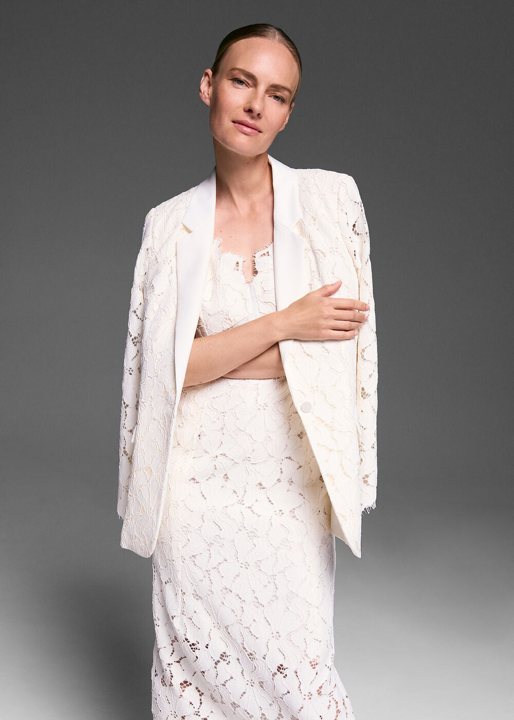 Gracie Lace Blazer - Ivory