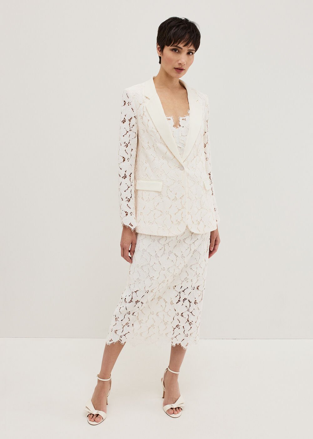 Gracie Lace Blazer - Ivory