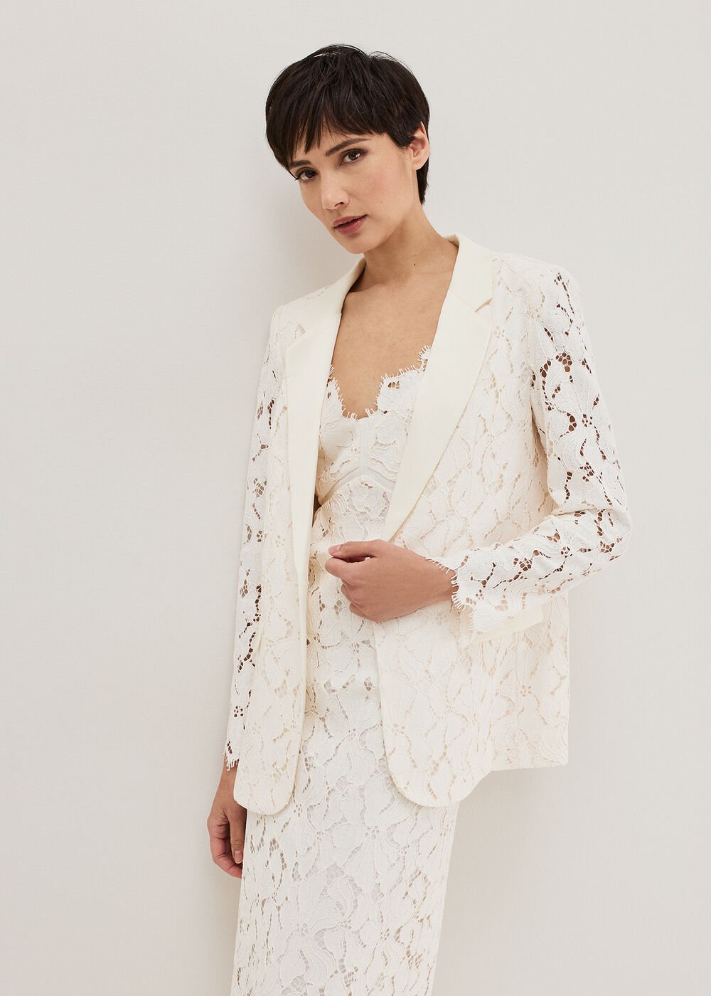 Gracie Lace Blazer - Ivory