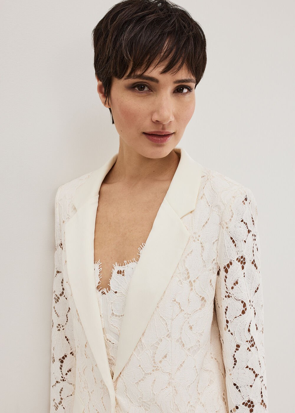 Gracie Lace Blazer - Ivory