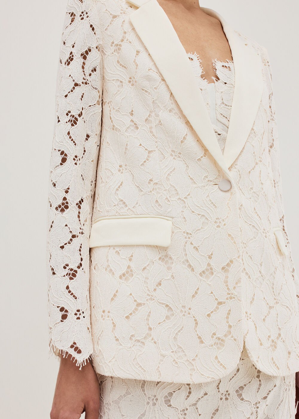 Gracie Lace Blazer - Ivory