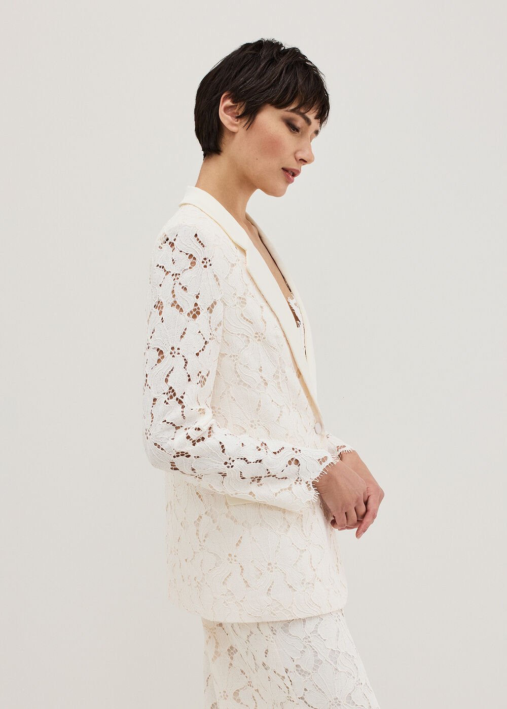 Gracie Lace Blazer - Ivory