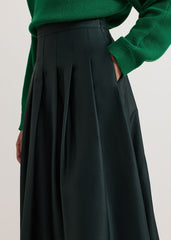Susie Pleated Skirt - Dark Green