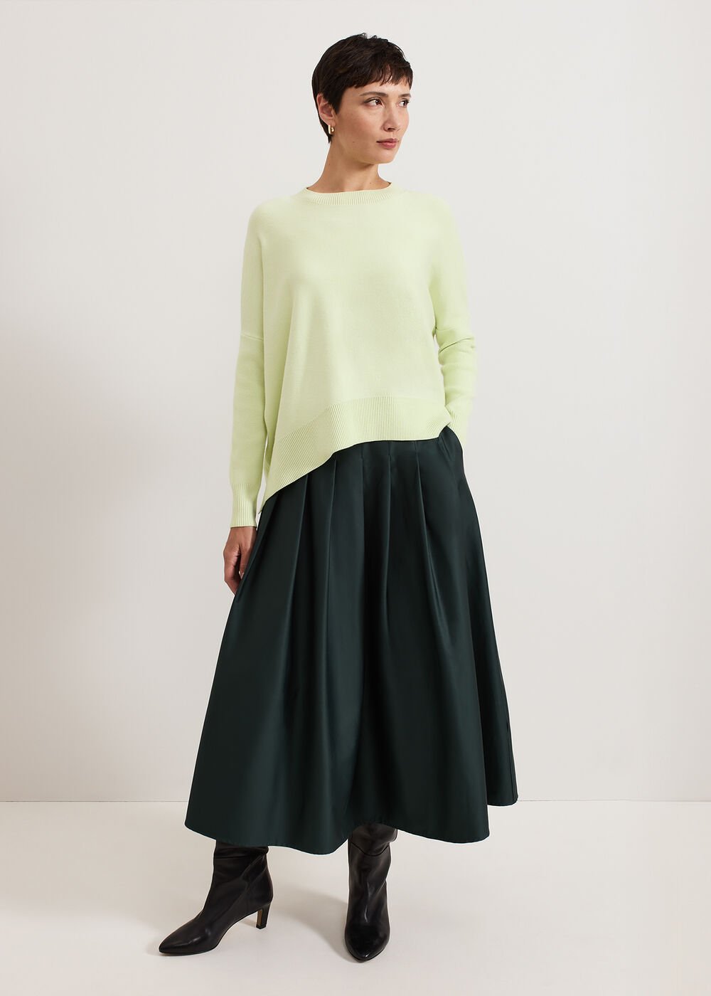 Susie Pleated Skirt - Dark Green