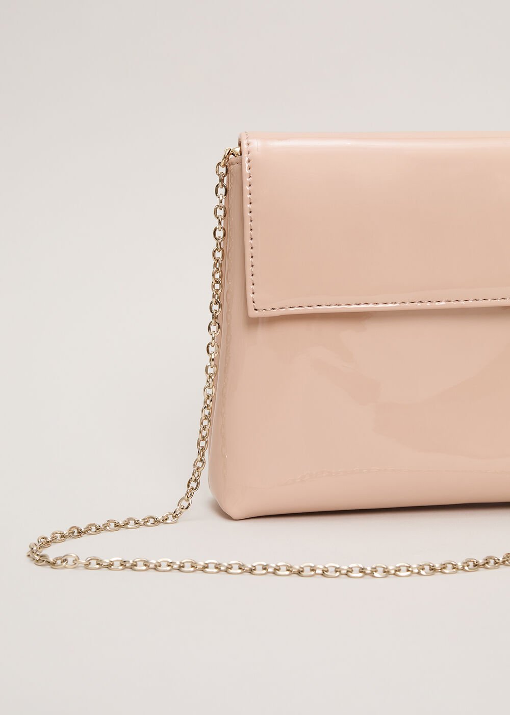 Pink Patent Clutch - Pale Pink