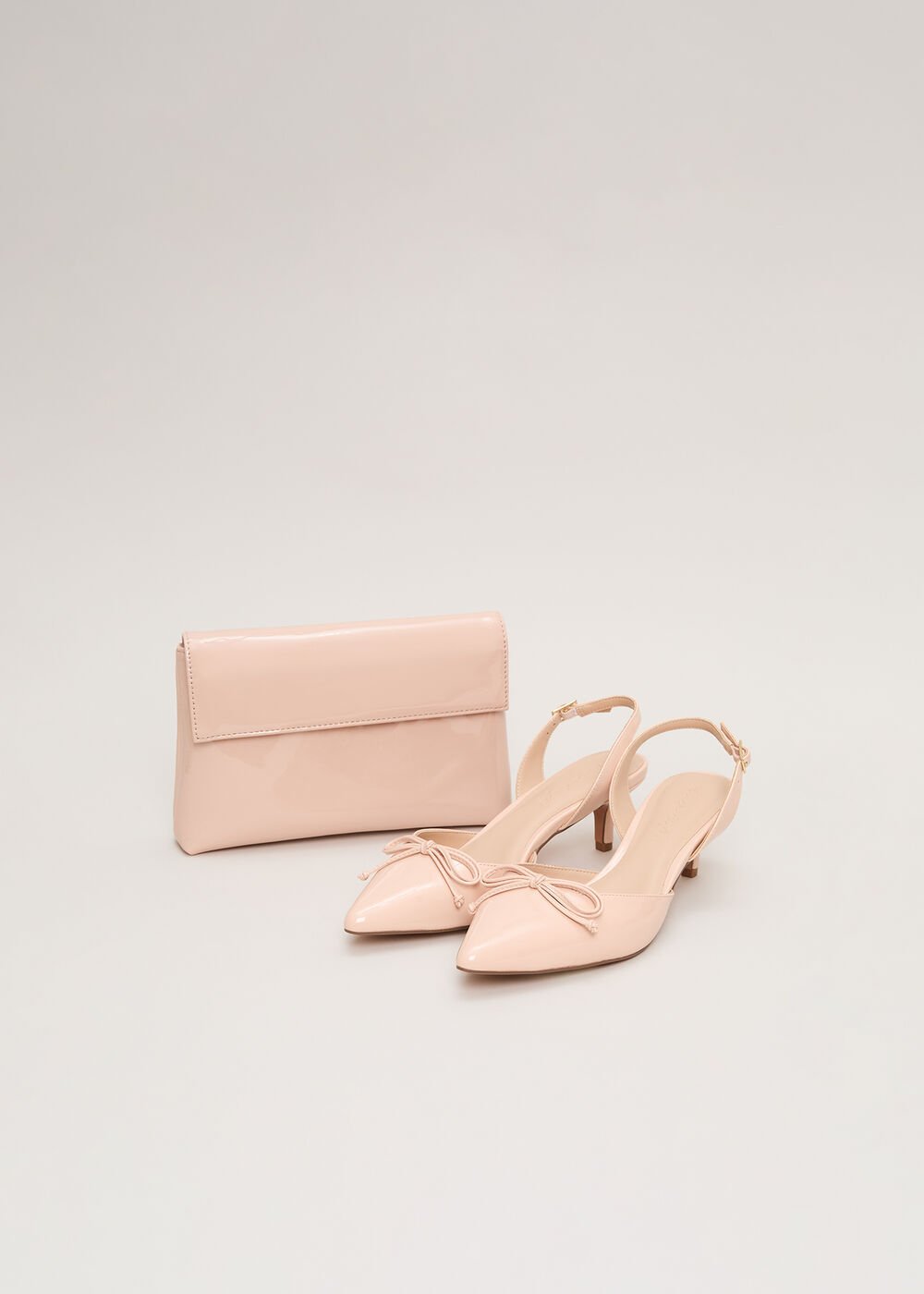 Pink Patent Clutch - Pale Pink