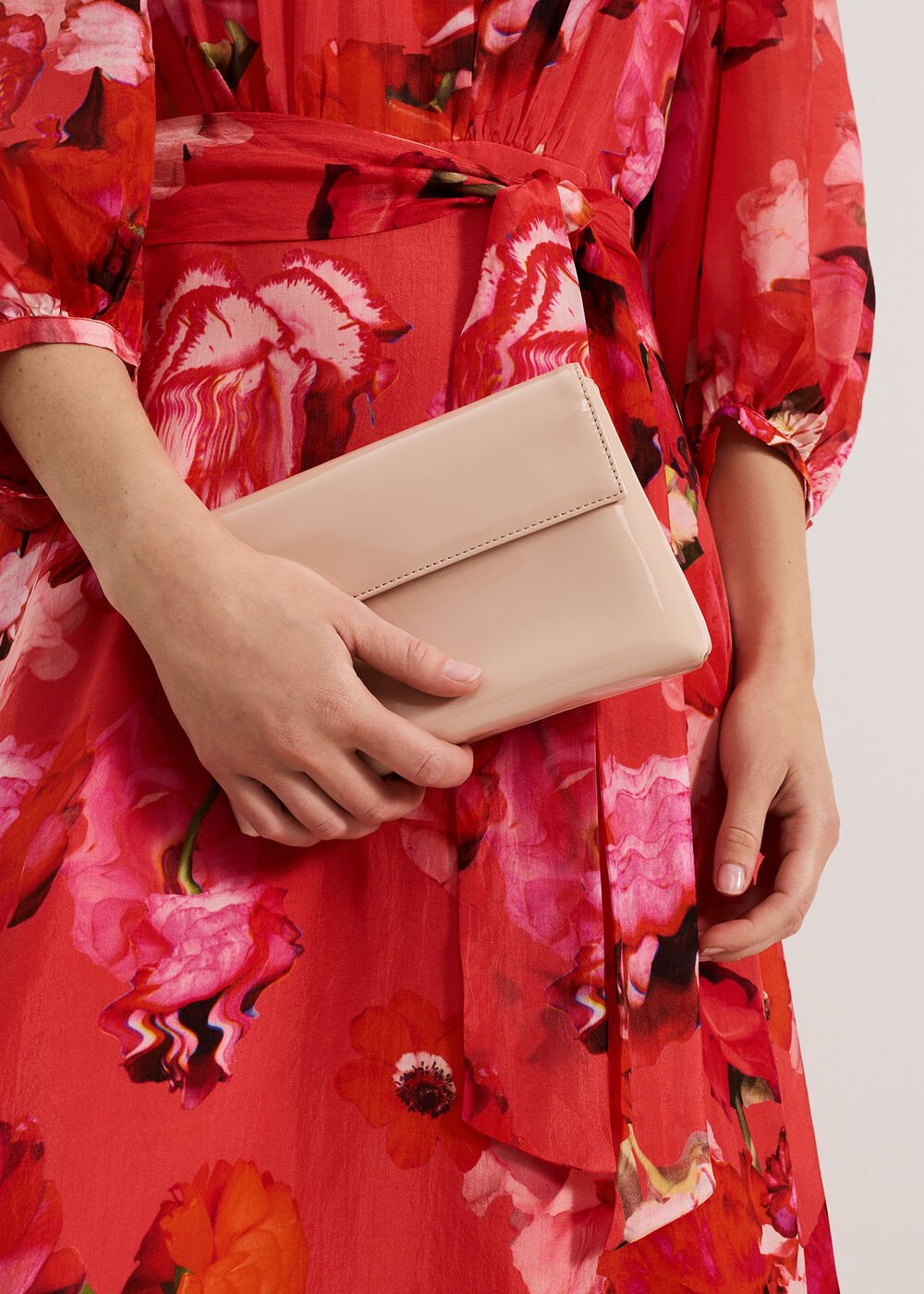 Pink Patent Clutch - Pale Pink