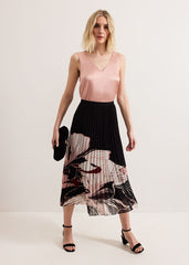 Elmina Floral Skirt - Black
