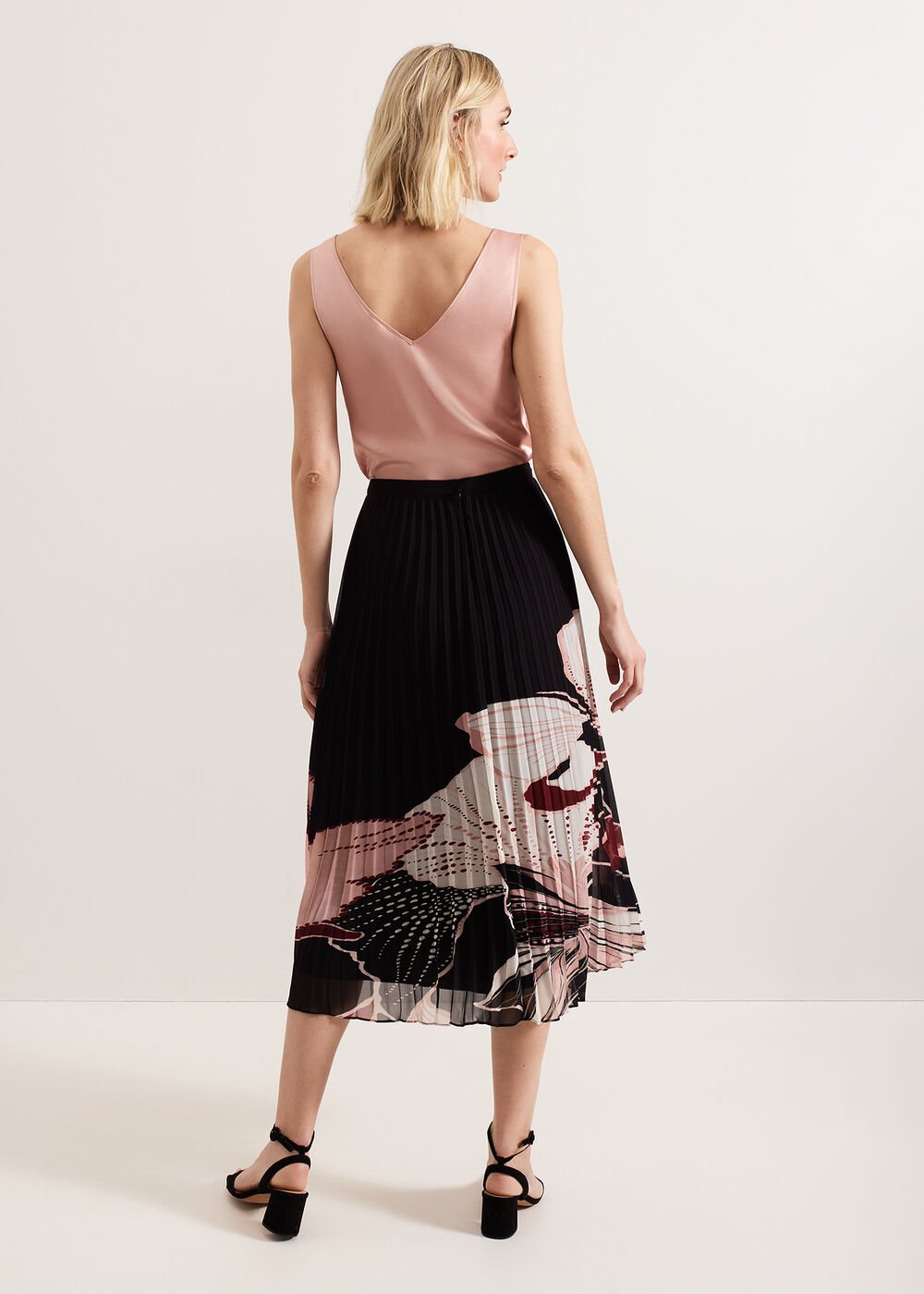 Elmina Floral Skirt - Black