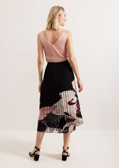 Elmina Floral Skirt - Black