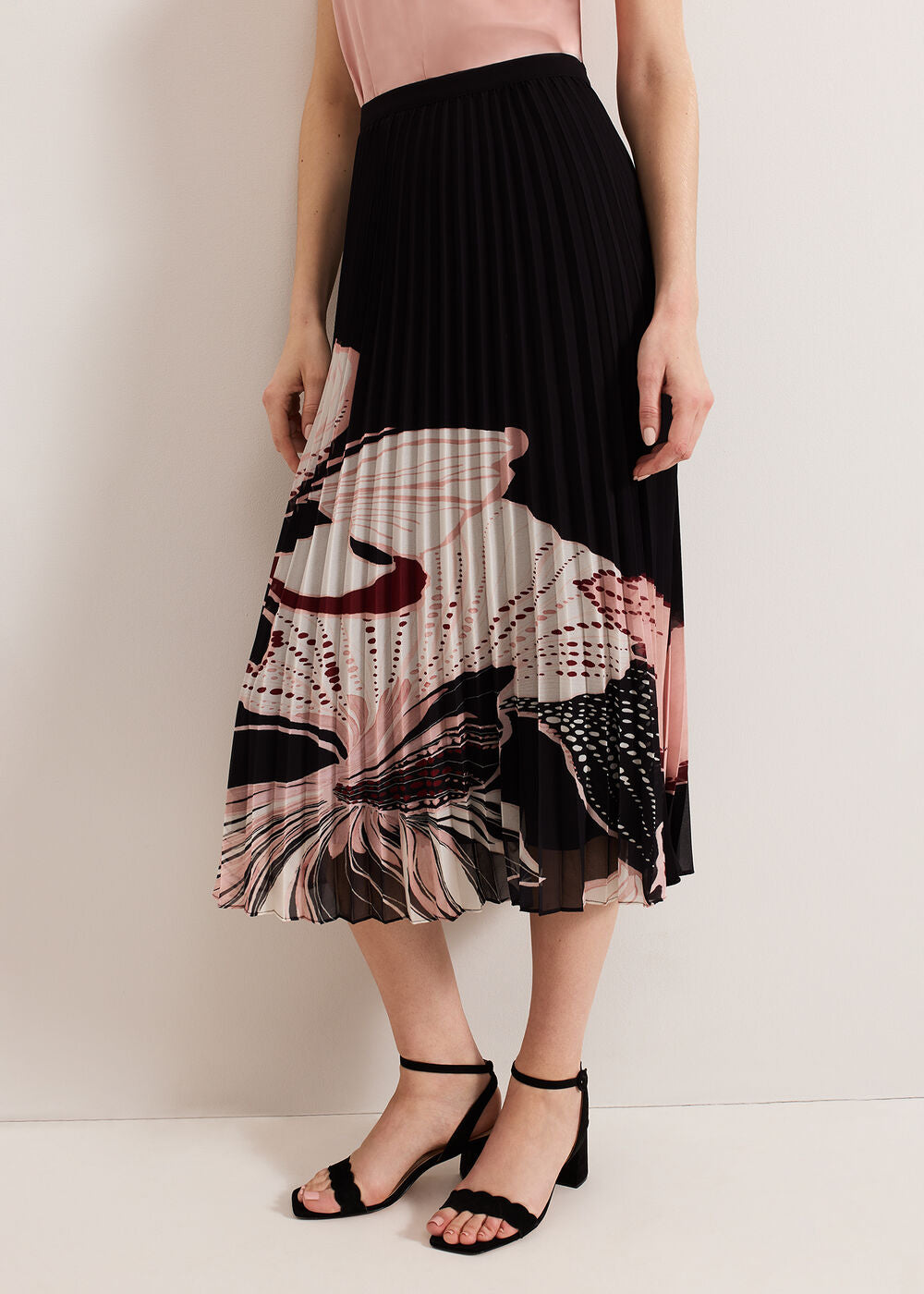 Elmina Floral Skirt - Black