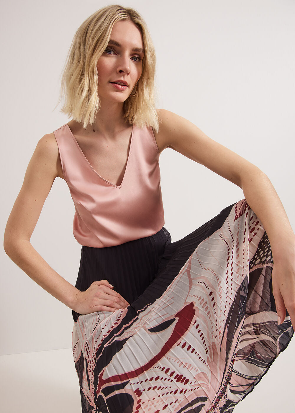 Elmina Floral Skirt - Black